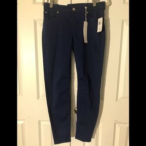 MACY’s CELEBRATE PINK blue stretch jeans.